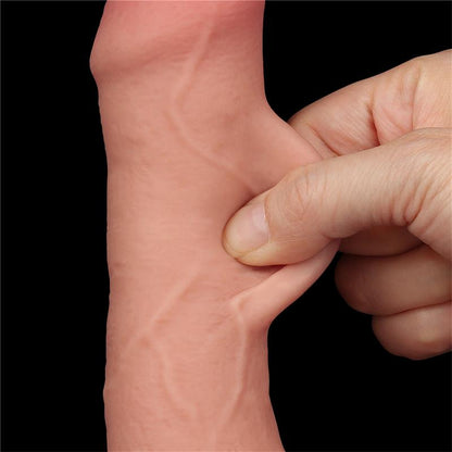 Dvisluoksnis dildo su natūraliu pojūčiu