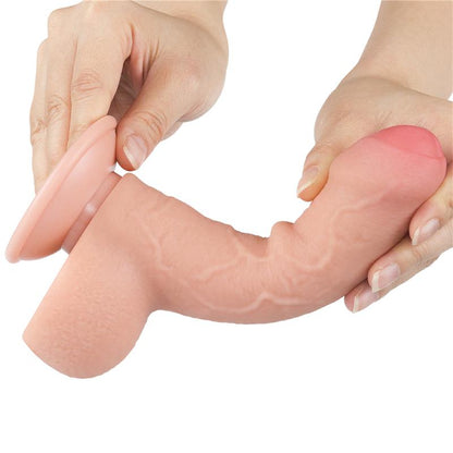 Dvisluoksnis dildo su natūraliu pojūčiu