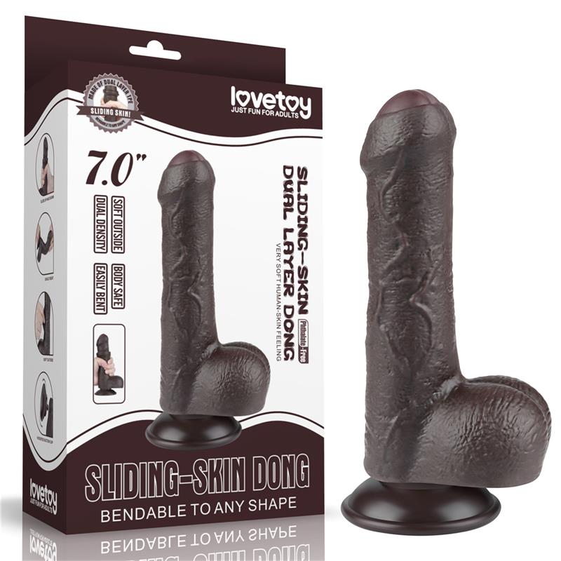 Dvisluoksnis dildo su realistišku pojūčiu