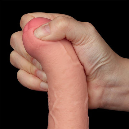 Dvisluoksnis dildo su natūraliu pojūčiu