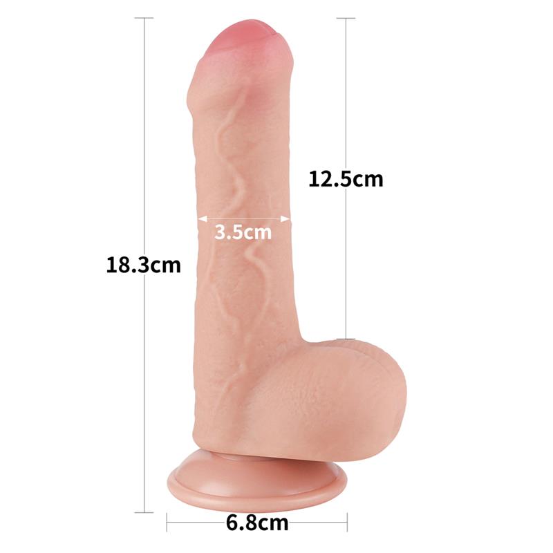 Dvisluoksnis dildo su natūraliu pojūčiu