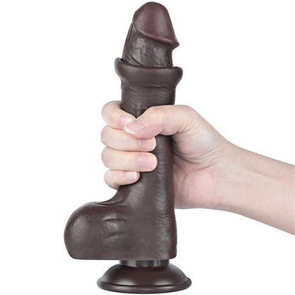 Realistinis dildo su dvisluoksne tekstūra