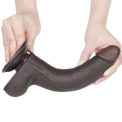 Dvisluoksnis dildo su natūraliu prisilietimu