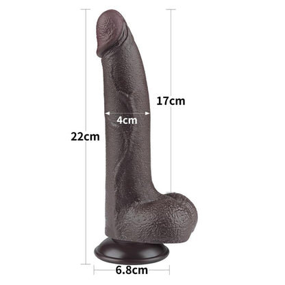 Dvisluoksnis dildo su natūraliu prisilietimu