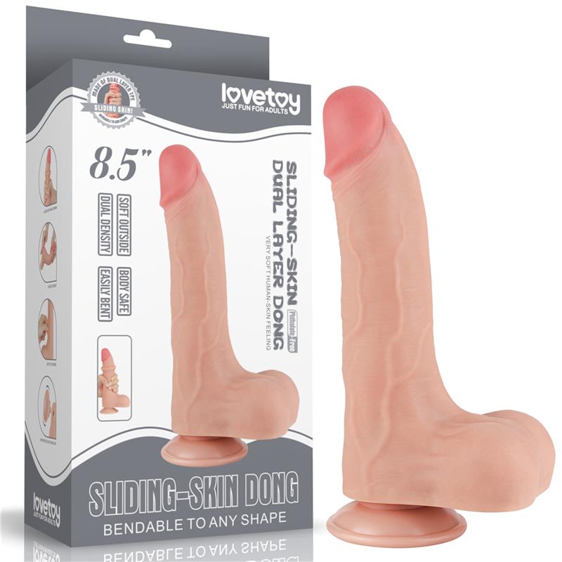 Dvisluoksnis dildo su realistišku pojūčiu