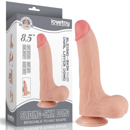 Dvisluoksnis dildo su realistišku pojūčiu