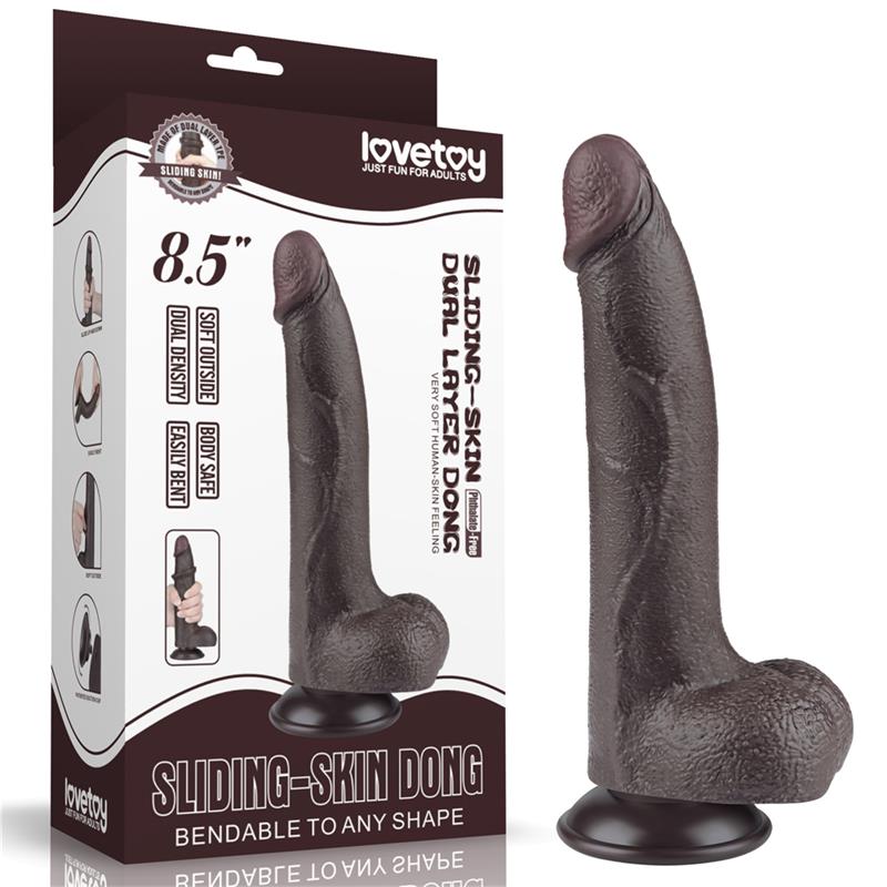 Dvisluoksnis dildo su natūraliu prisilietimu
