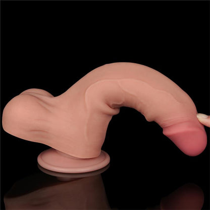 Dvisluoksnis dildo su realistišku pojūčiu
