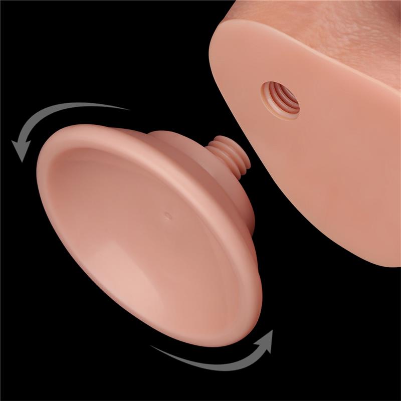 Realistiškas dildas su dvisluoksne tekstūra