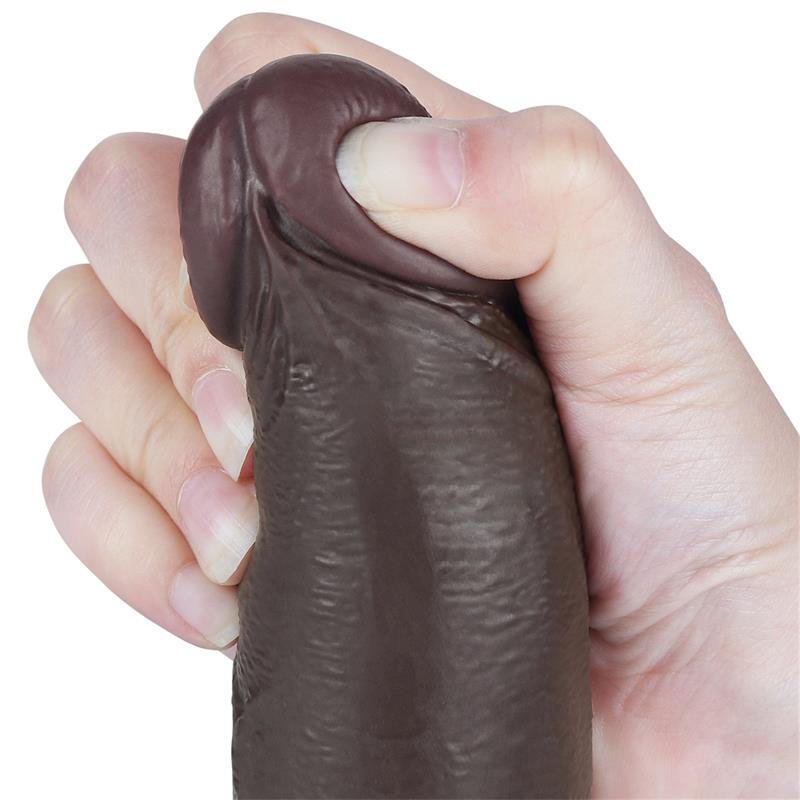 Dvisluoksnis dildo su natūraliu prisilietimu