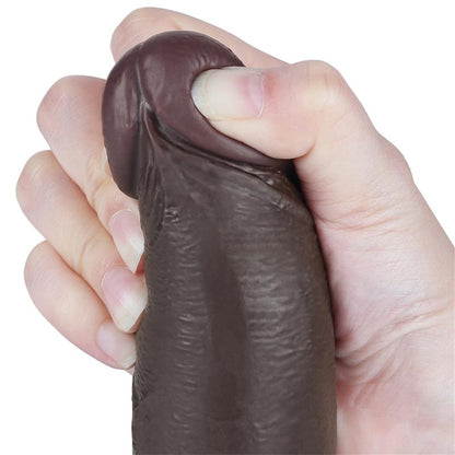 Dvisluoksnis dildo su natūraliu prisilietimu
