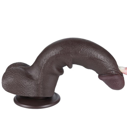 Dvisluoksnis dildo su natūraliu prisilietimu