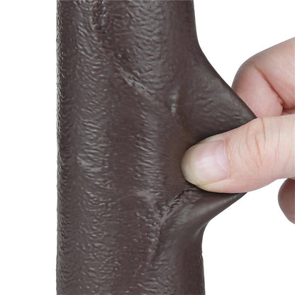 Dvisluoksnis dildo su natūraliu prisilietimu