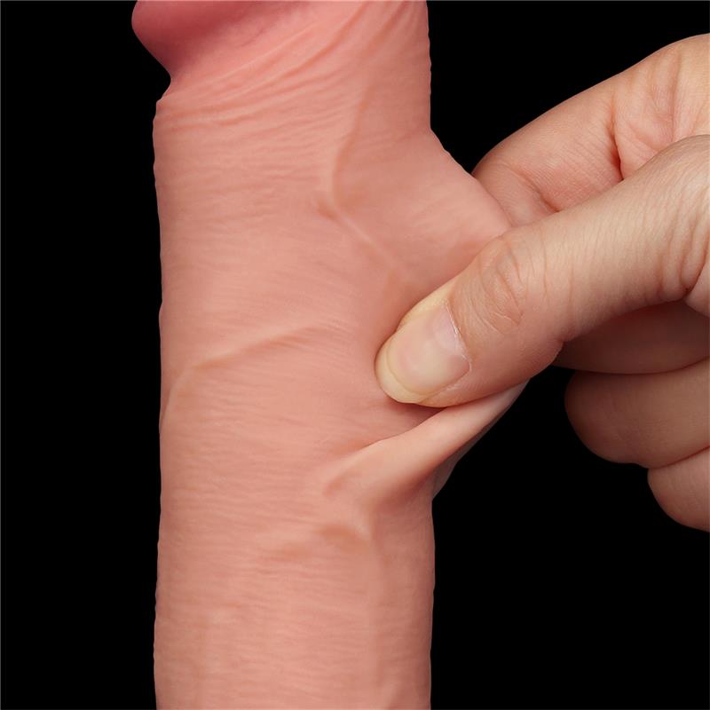 Realistiškas dildo su dvisluoksne struktūra
