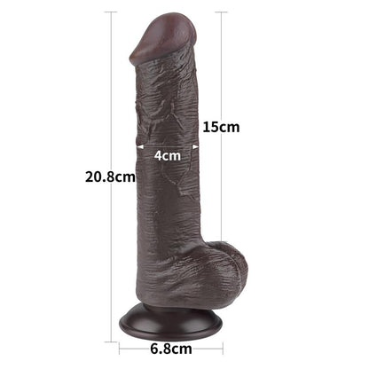 Dildo su dvisluoksne konstrukcija ir lankstumu