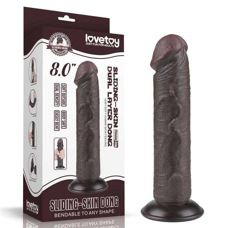 Dvisluoksnis dildo su natūraliu pojūčiu