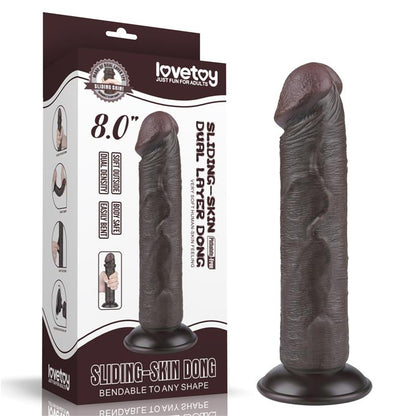 Dvisluoksnis dildo su natūraliu pojūčiu