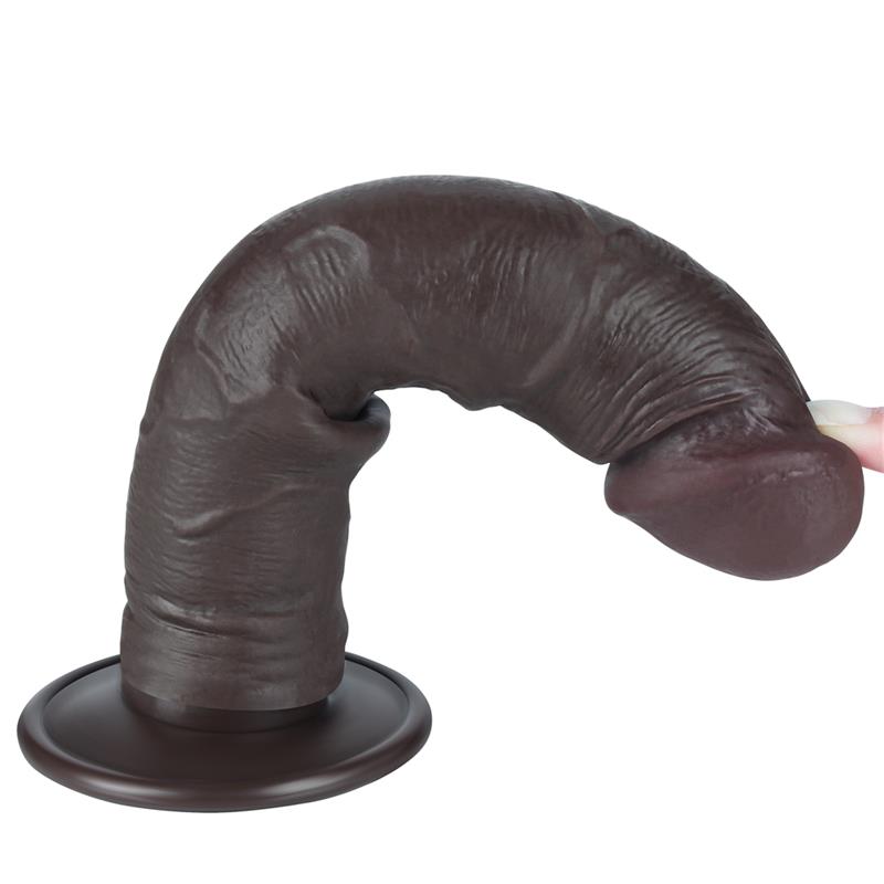Dvisluoksnis dildo su natūraliu pojūčiu