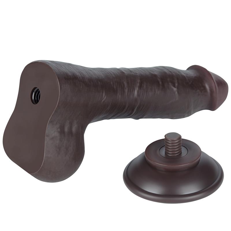 Realistinis dildo su dvisluoksne tekstūra