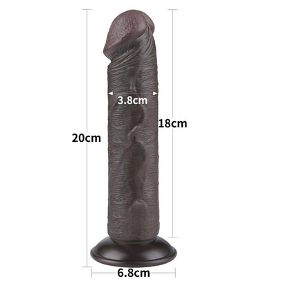 Dvisluoksnis dildo su natūraliu pojūčiu