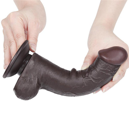 Dildo su dvisluoksne konstrukcija ir lankstumu