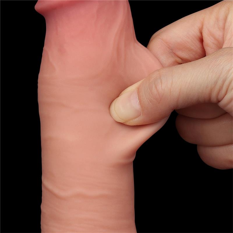 Dvigubo sluoksnio dildo su natūraliu pojūčiu