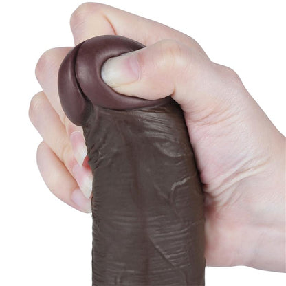 Dildo su dvisluoksne konstrukcija ir lankstumu