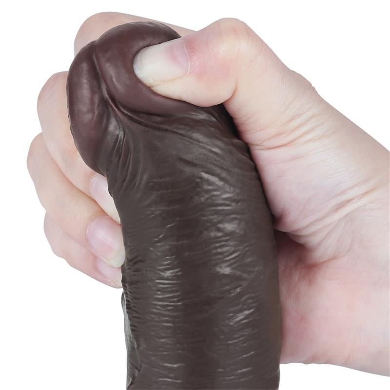 Dvisluoksnis dildo su natūraliu pojūčiu