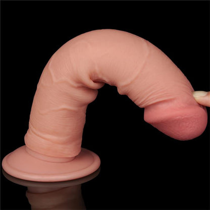 Realistiškas dildo su dvisluoksne struktūra
