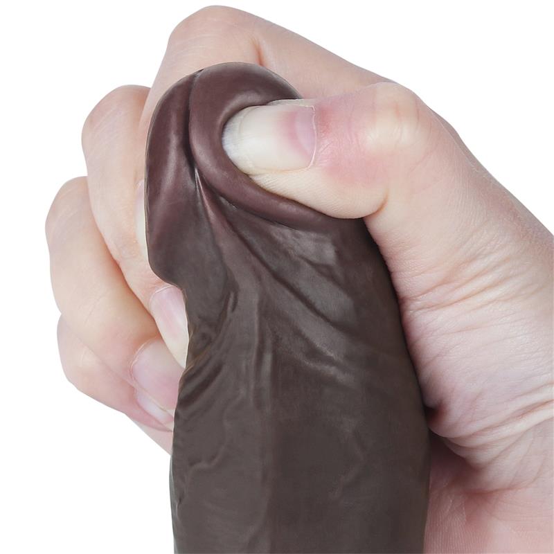 Realistinis dildo su dvisluoksne tekstūra