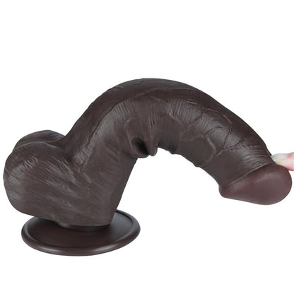 Dildo su dvisluoksne konstrukcija ir lankstumu