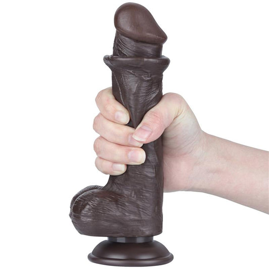 Dildo su dvisluoksne konstrukcija ir lankstumu