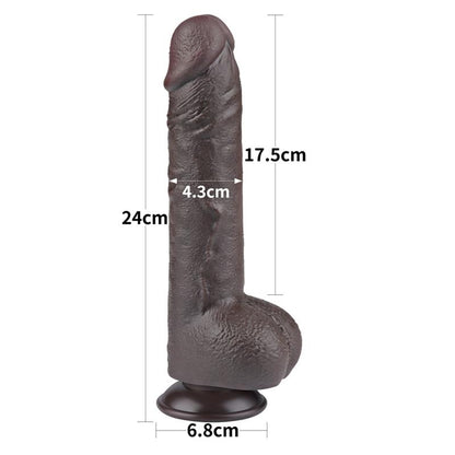 Dvisluoksnis dildo su natūraliu pojūčiu