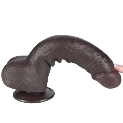 Dvisluoksnis dildo su natūraliu pojūčiu