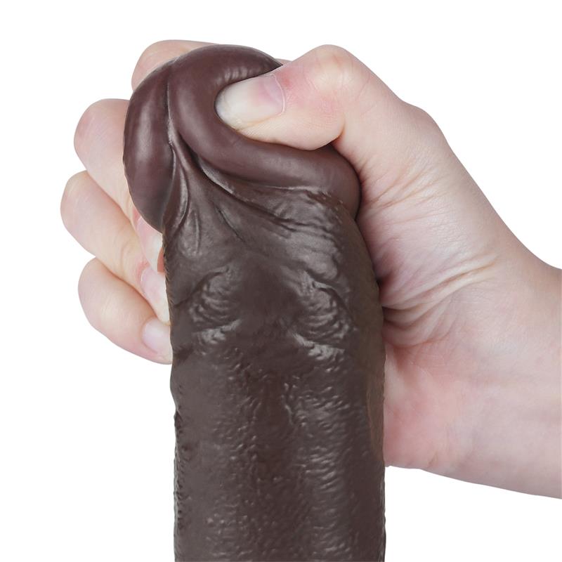 Dvisluoksnis dildo su natūraliu pojūčiu