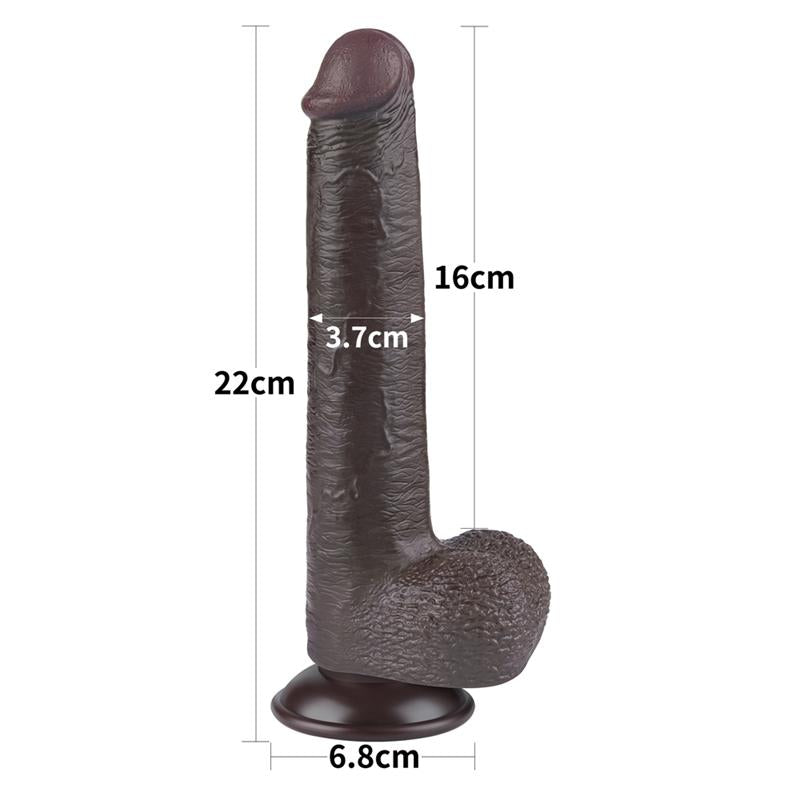 Realistiškas dildo su dvisluoksniu pojūčiu