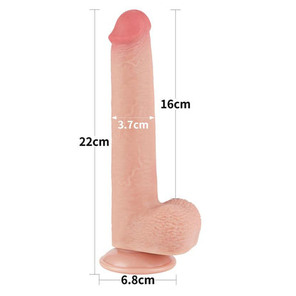 Dvisluoksnis dildo su natūraliu pojūčiu