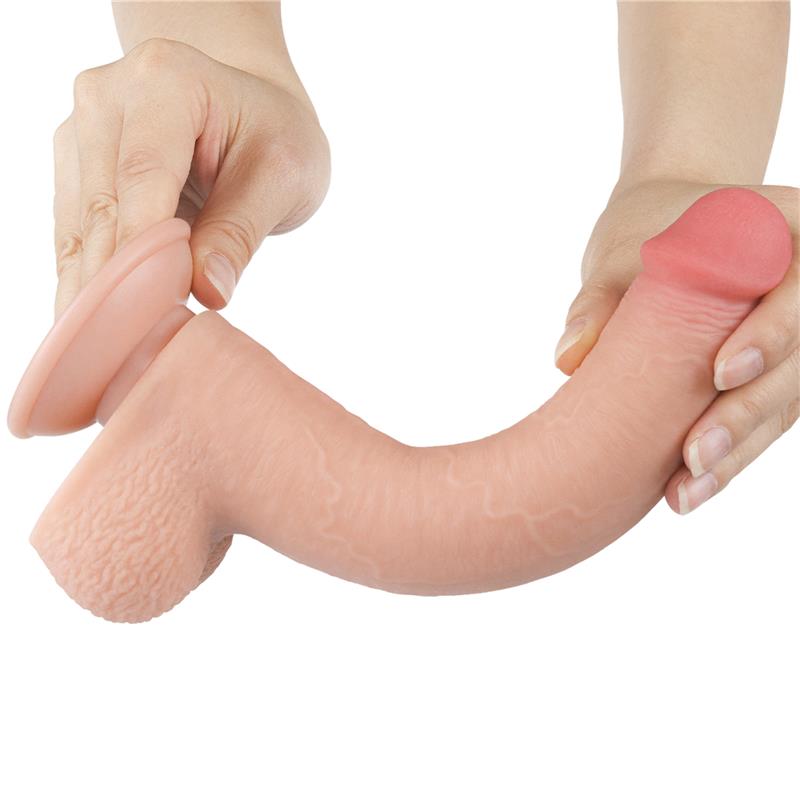 Dvisluoksnis dildo su natūraliu pojūčiu