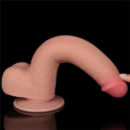 Dvisluoksnis dildo su natūraliu pojūčiu