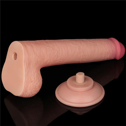 Dvisluoksnis dildo su natūraliu pojūčiu