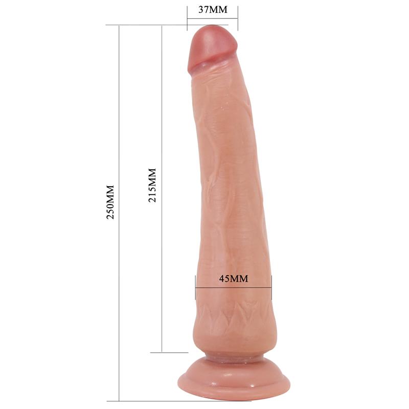 TPR dildo su siurbtuku ir lankstumu