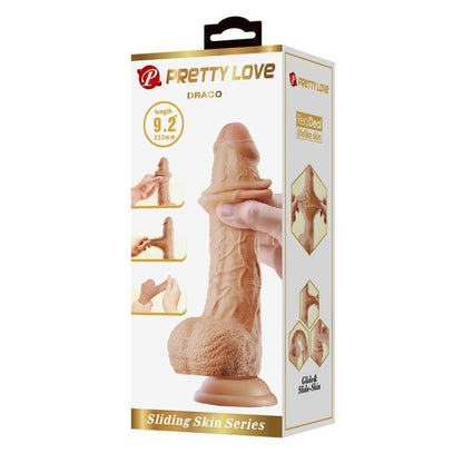 Tikroviškas dildo su siurbtuku ir lankstumu