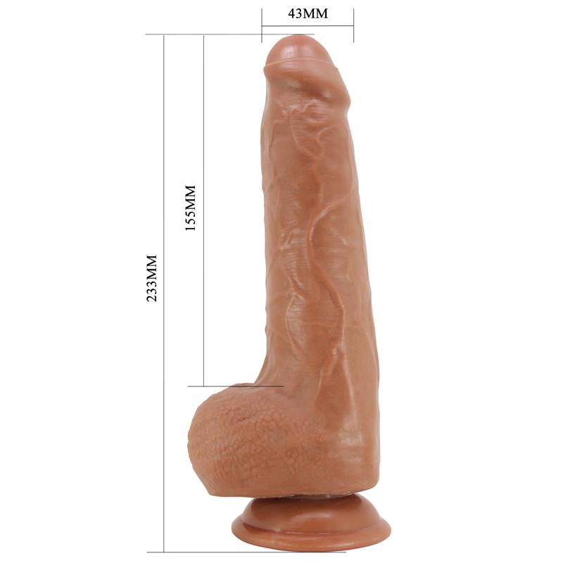 Tikroviškas dildo su siurbtuku ir lankstumu