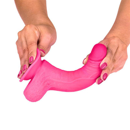 Tikroviškas dildo su siurbtuku ir lankstumu