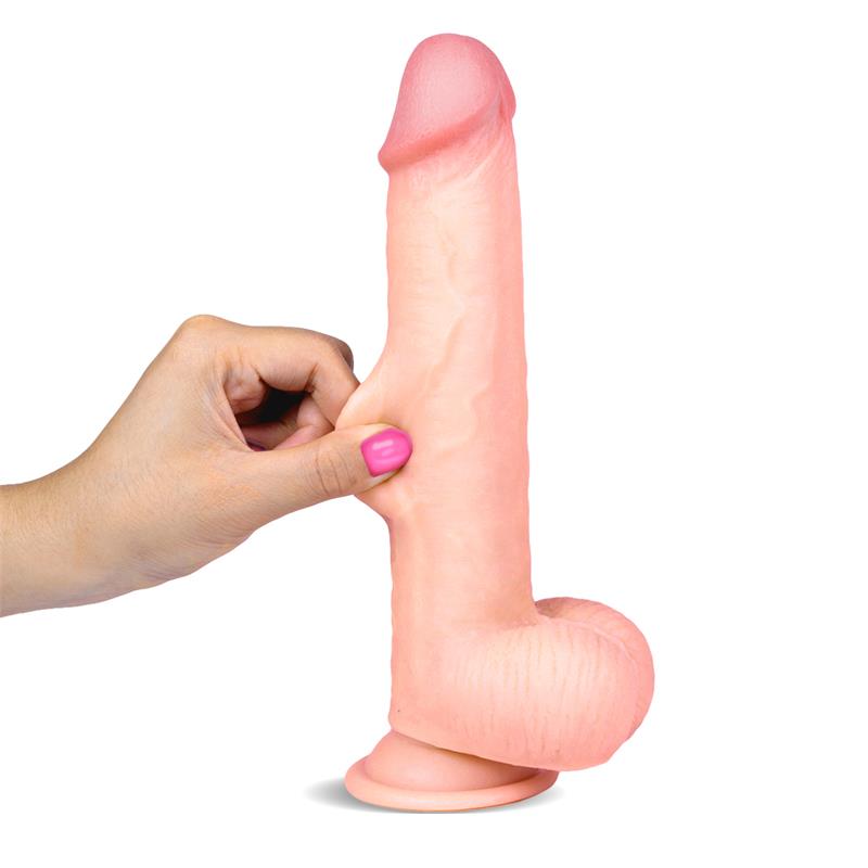 Tikroviškas dildo su siurbtuku ir lankstumu