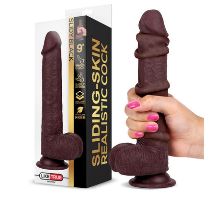 Tikroviškas dildo su siurbtuku ir lankstumu