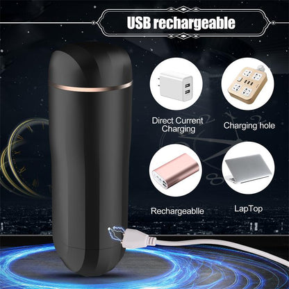 Masturbatorius su 7 vibracijomis ir 5 siurbimo lygiais