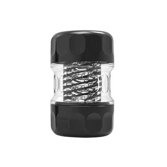 Masturbatorius su siurbimo efektu ir spiraliniu raštu