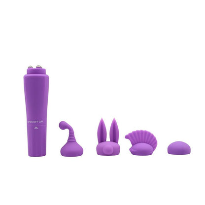 Mini vibratorius su keičiamais antgaliais