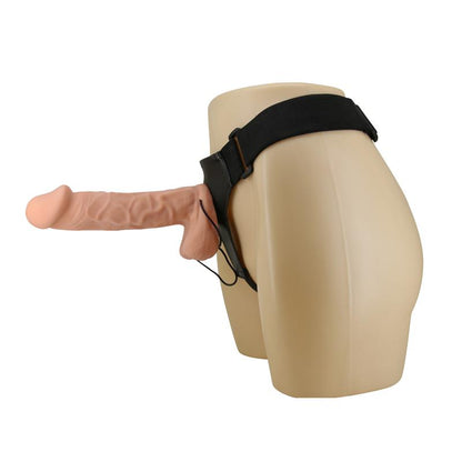 Vibruojantis dildo su dirželiu ir lankstumu